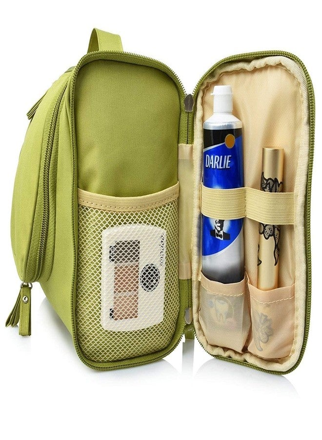STESHWK Large Hanging Toiletry Bag for Men Women Travel Toiletry Organizer Makeup Bag with Hook, Waterproof Bathroom Toiletry Bag (Green) - Image 5